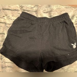 Black Playboy sweat shorts